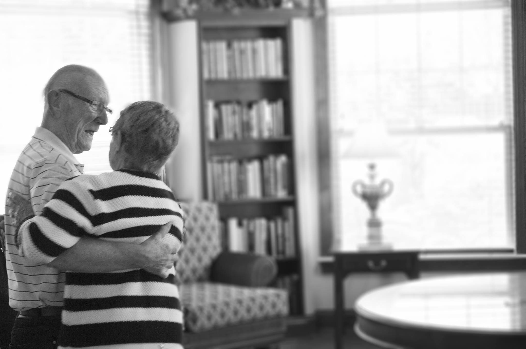 elders in assisted living facility dancing